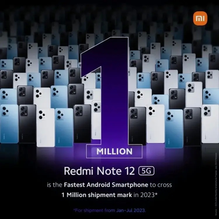 Redmi Note 12 5G, Yılın Sevkiyat Rekorunu Belirledi: 1 Milyon Adet!