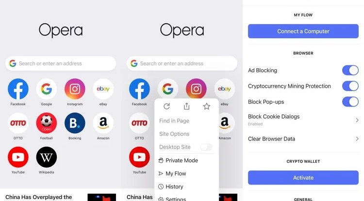iOS için Opera