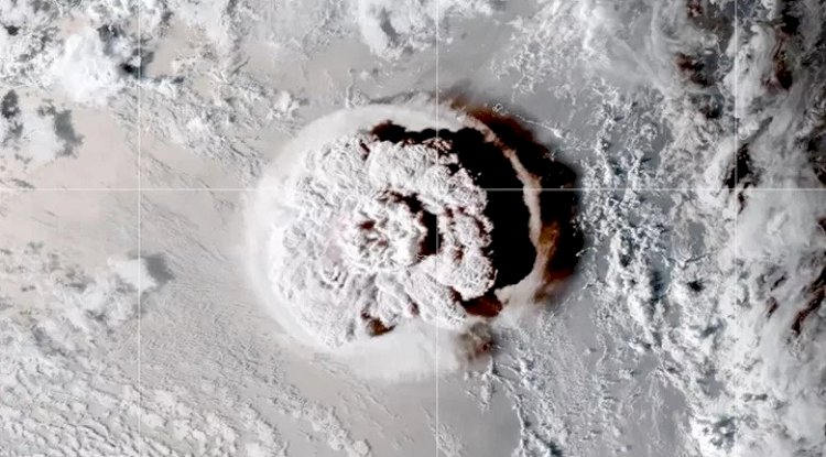 Tonga'nın Volkanik Patlamasında NASA'nın Yakaladığı Görüntü