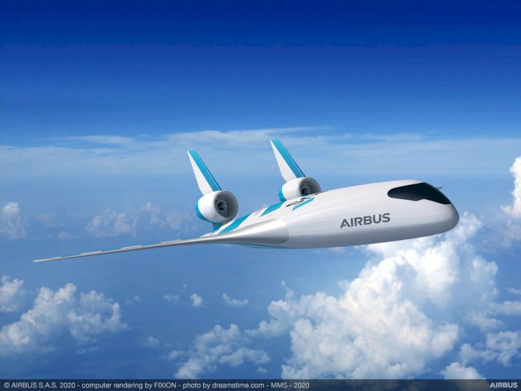 Yeni Airbus Blended-Wing Uçak Konsepti Fütüristik Flyer