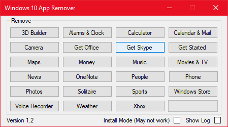 Windows 10 App Remower