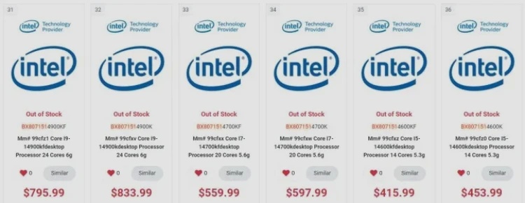 Intel'in 14. Nesil Raptor Lake Refresh İşlemcilerin Fiyat Bilgileri Ortaya Çıktı