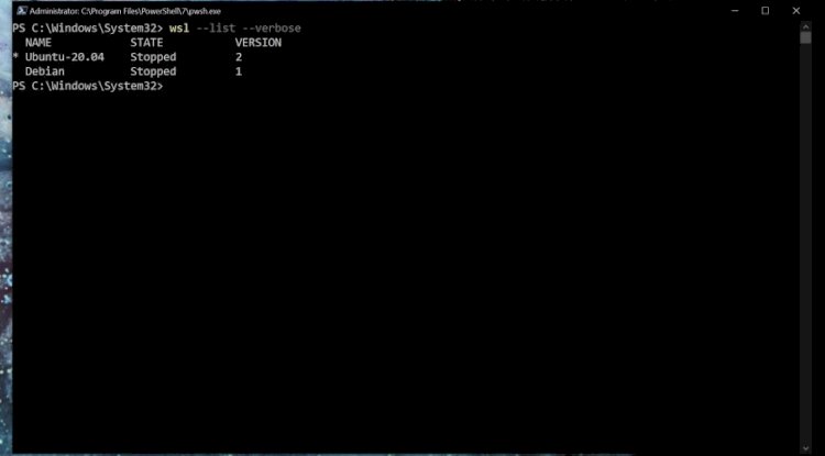 PowerShell'de yüklü Linux dağıtımlarını ve bunların ilgili WSL sürümlerini listelemek kolay ve faydalıdır