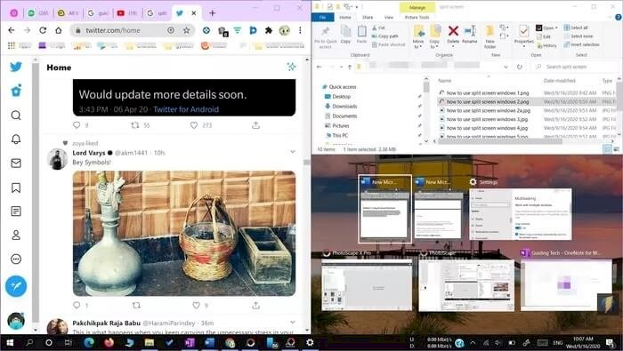 Windows 10’da bölünmüş ekran nasıl kullanılır