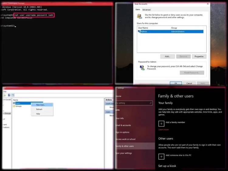 Windows 10'da Yerel Hesap Oluşturmanın 4 Yolu