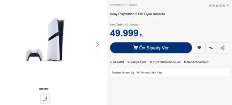 PlayStation 5 Pro Satışta! Türkiye Fiyatı Dudak Uçuklatıyor